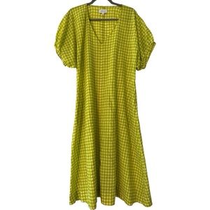 Wray Beatrice Midi Dress in Parrot Check Size Medium